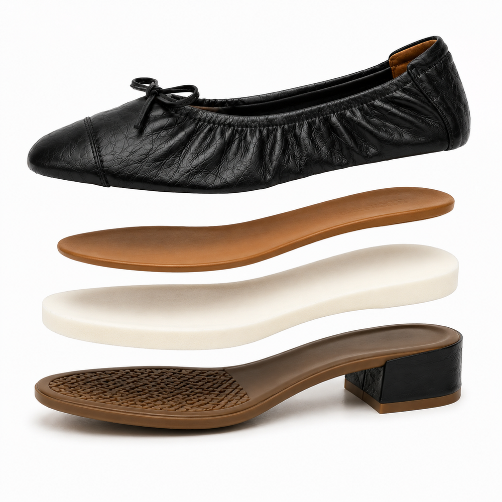 Arezzo Orthopedic Ballet Flats - Black flat bottom