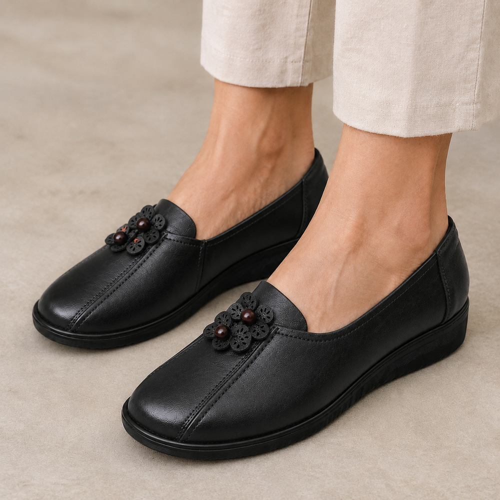 Perugia Orthopedic Comfort Shoes - Black
