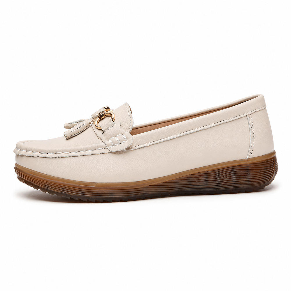 Verbania Orthopedic Loafers - Beige Hollow