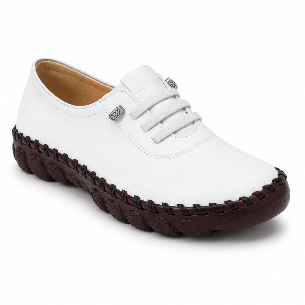Padova Orthopedic Flats - White