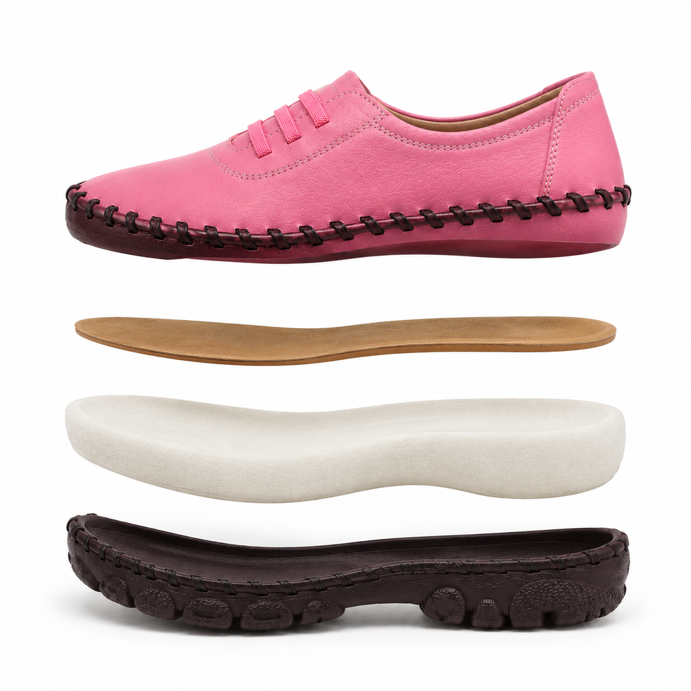 Parma Orthopedic Flats - Rose red