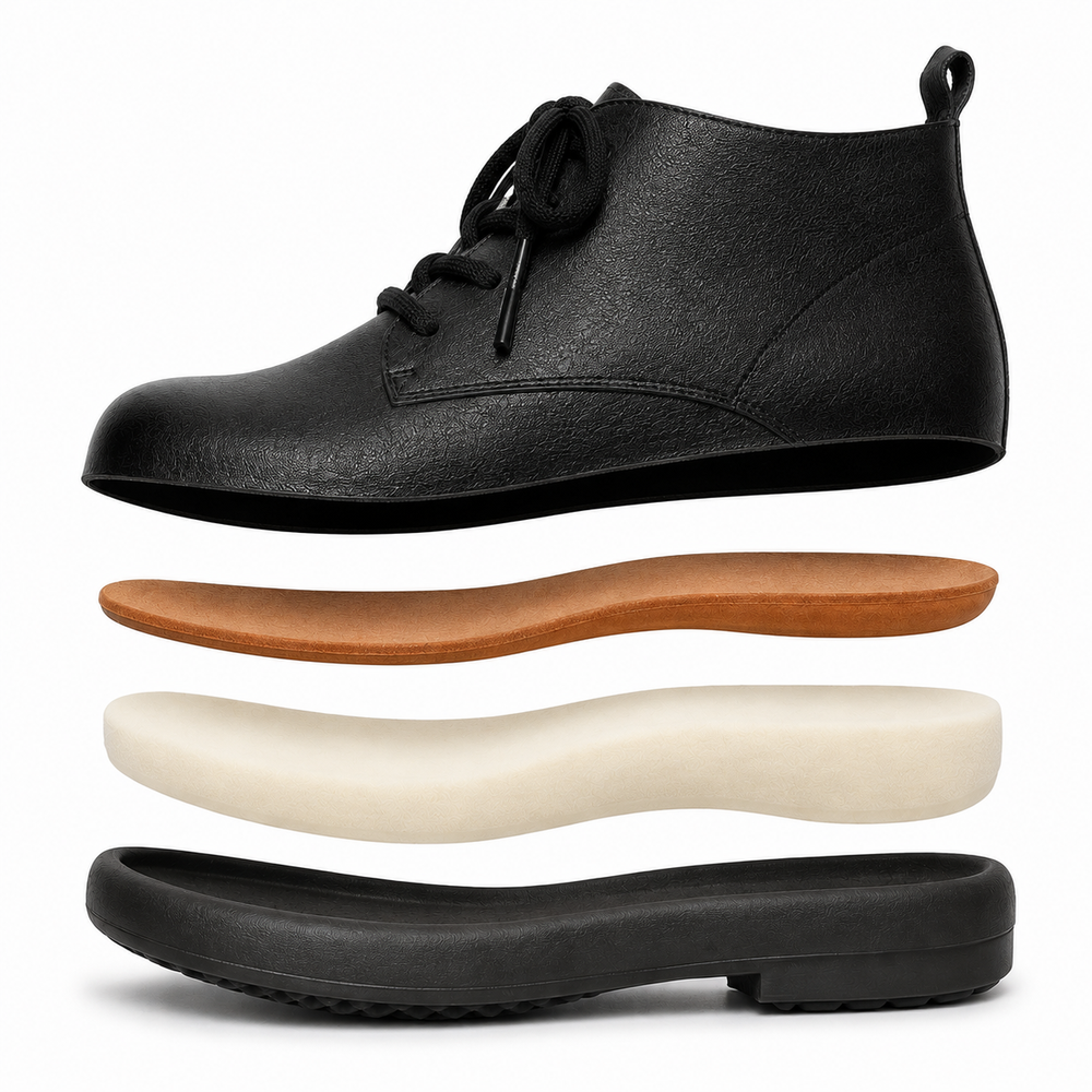 Treviso Orthopedic Ankle Boots - Black single lining
