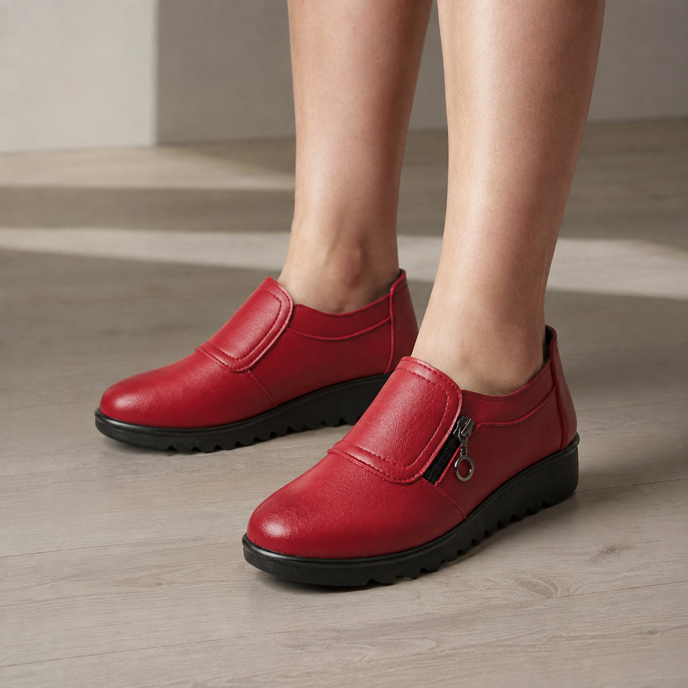 Trapani Orthopedic Flats - Red