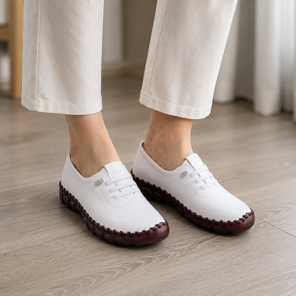 Padova Orthopedic Flats - White