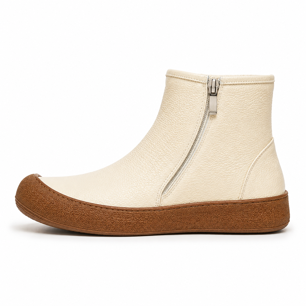 Viterbo Orthopedic Ankle Boots - Beige wool