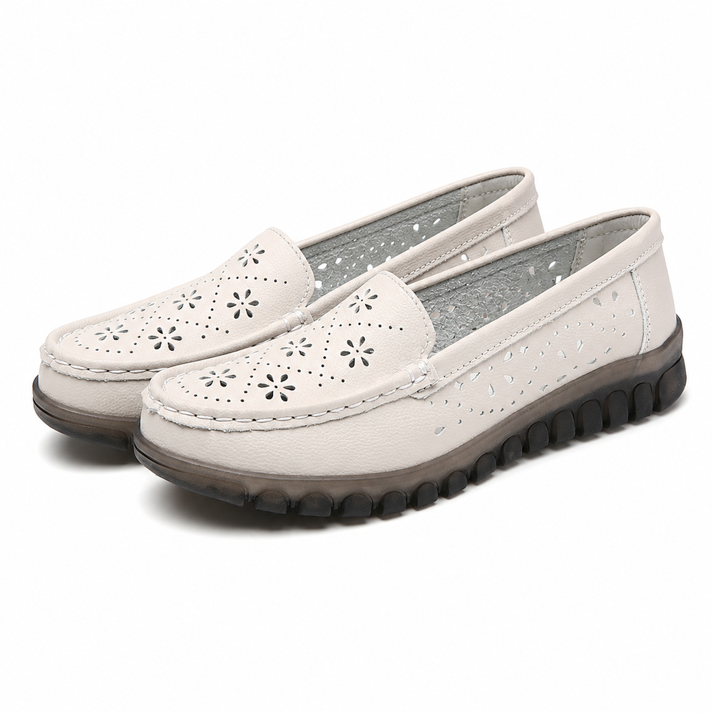 Salerno Orthopedic Loafers - Beige hollow