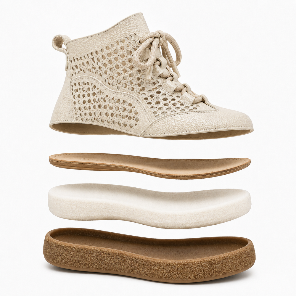 Ancona Orthopedic Ankle Boots - Beige