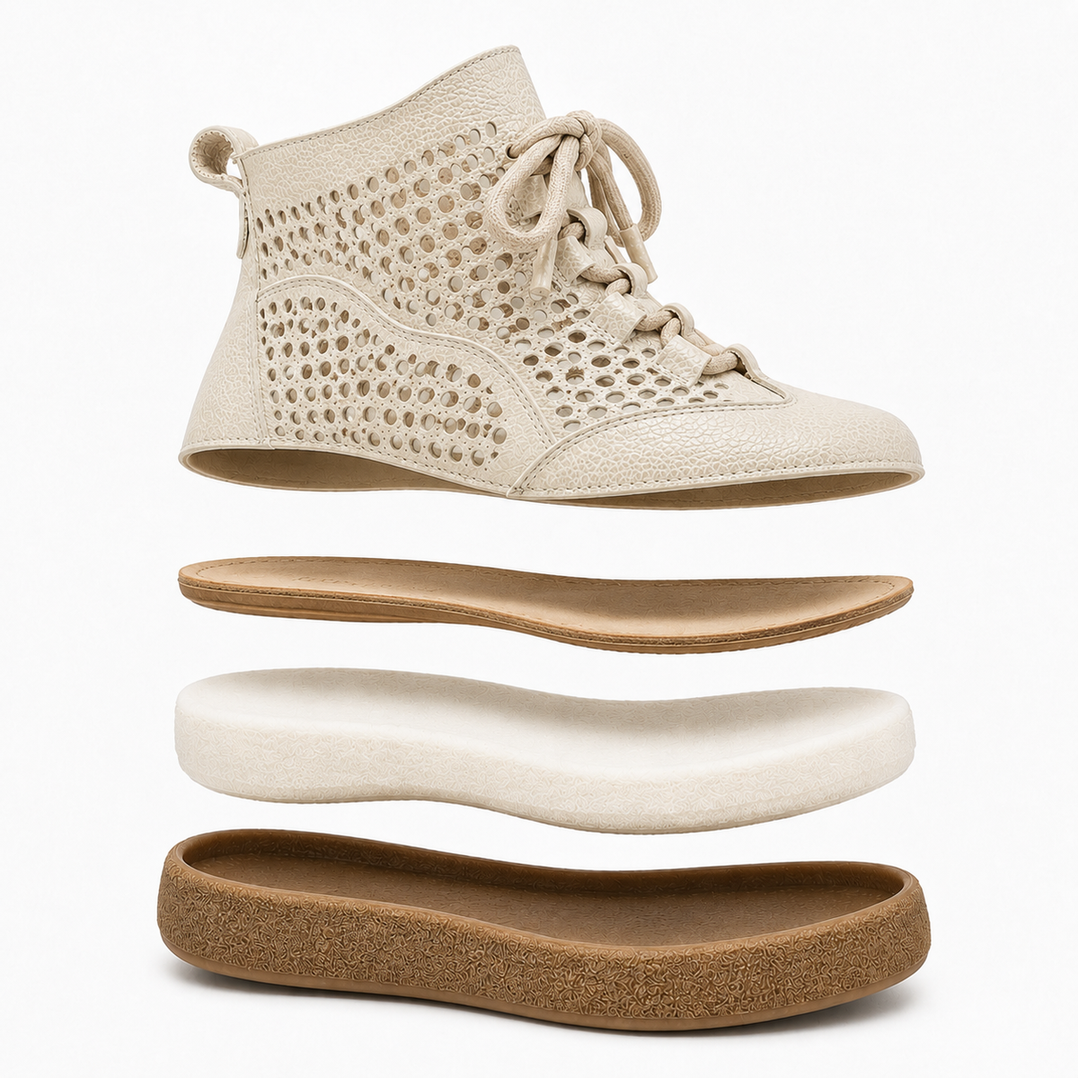 Ancona Orthopedic Ankle Boots - Beige