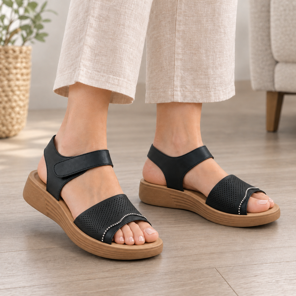 Gaeta Orthopedic Sandals - Black