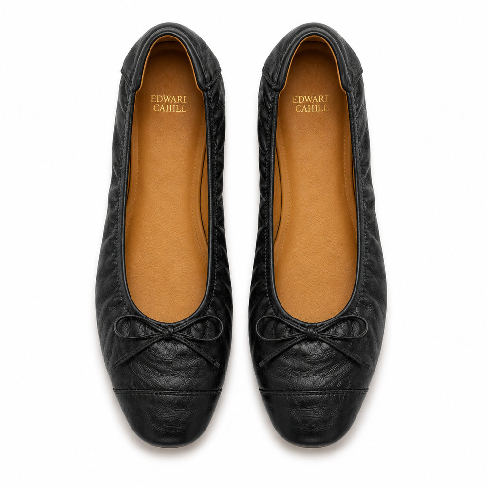 Arezzo Orthopedic Ballet Flats - Black flat bottom