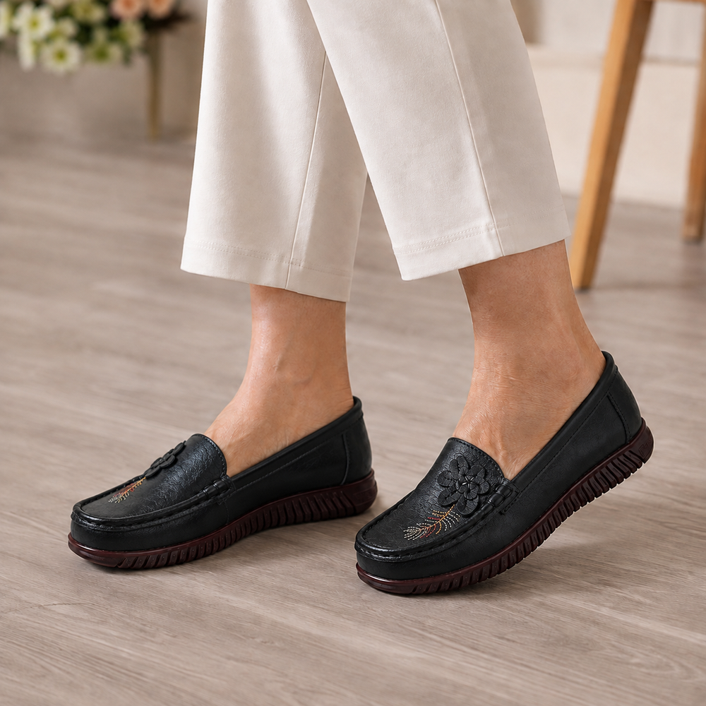 Pavia Orthopedic Flats - Black