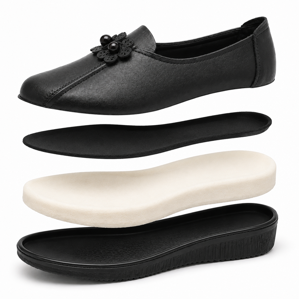 Perugia Orthopedic Comfort Shoes - Black