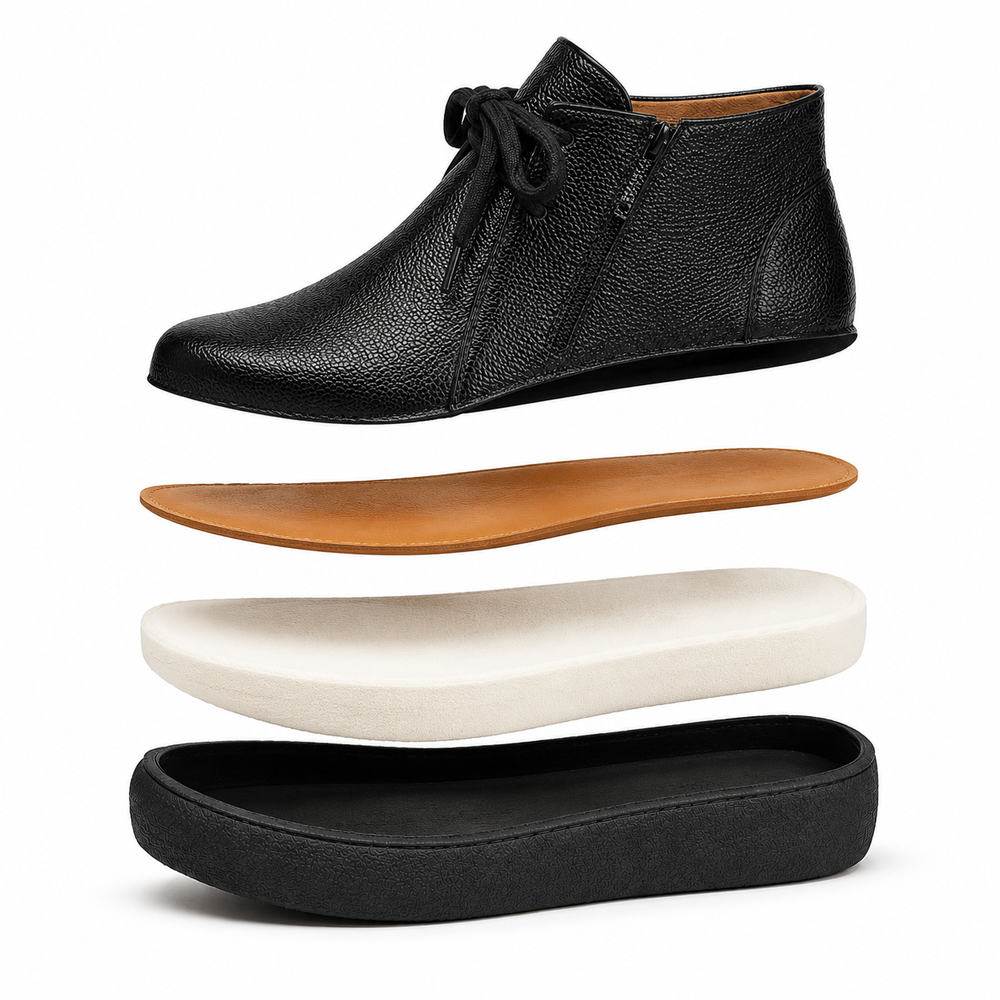 Imola Orthopedic Ankle Boots - Black single lining