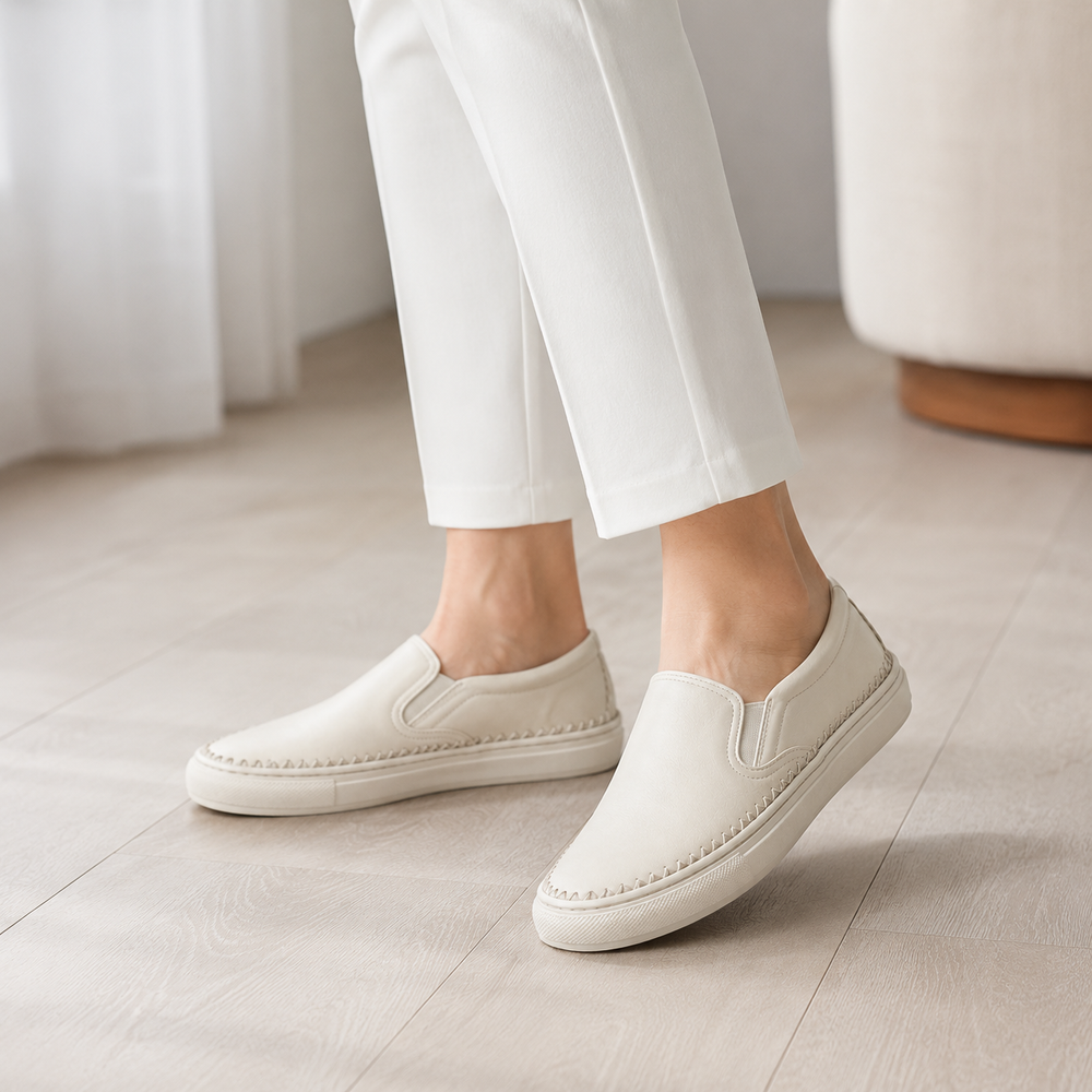 Bologna Orthopedic Loafers - White