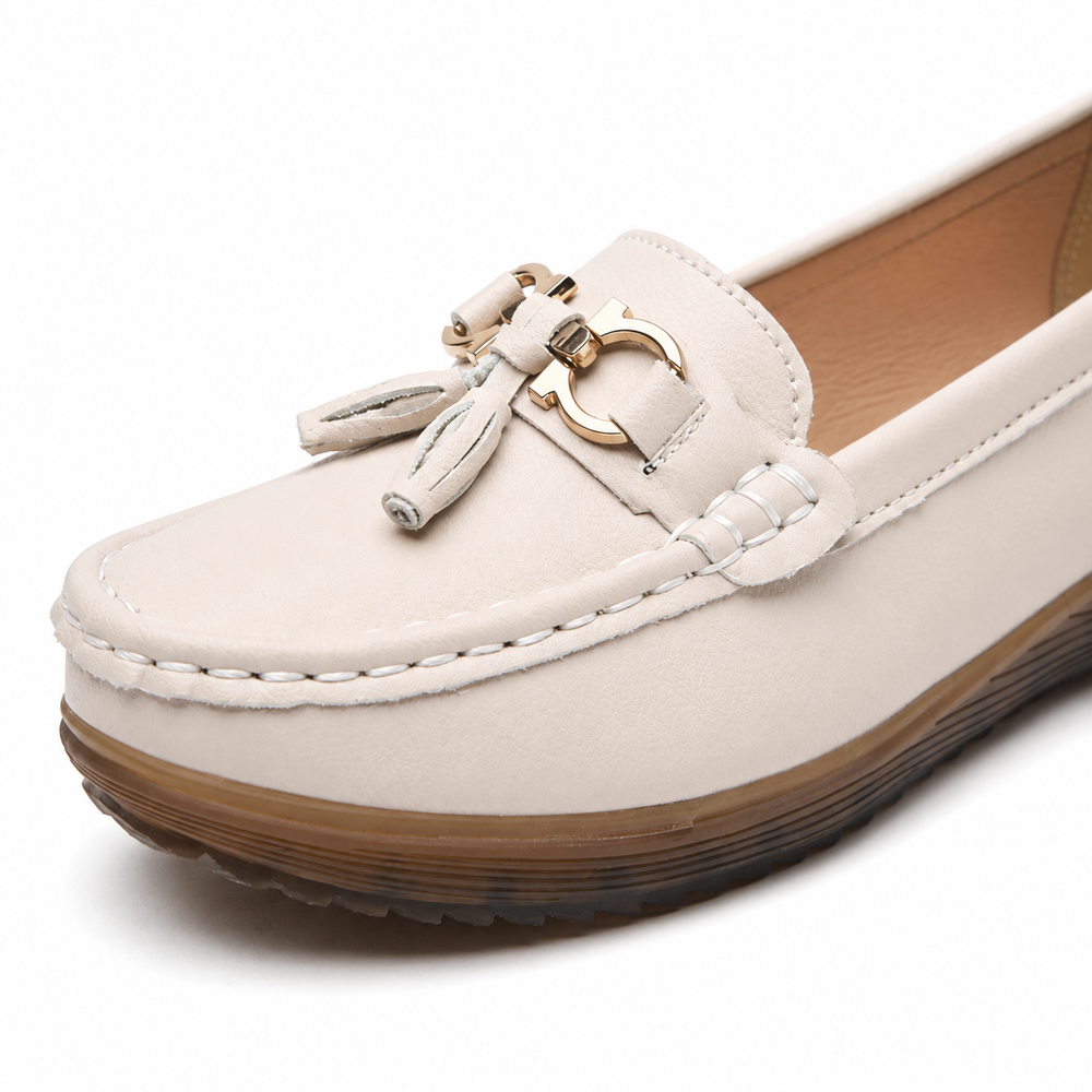 Verbania Orthopedic Loafers - Beige Hollow