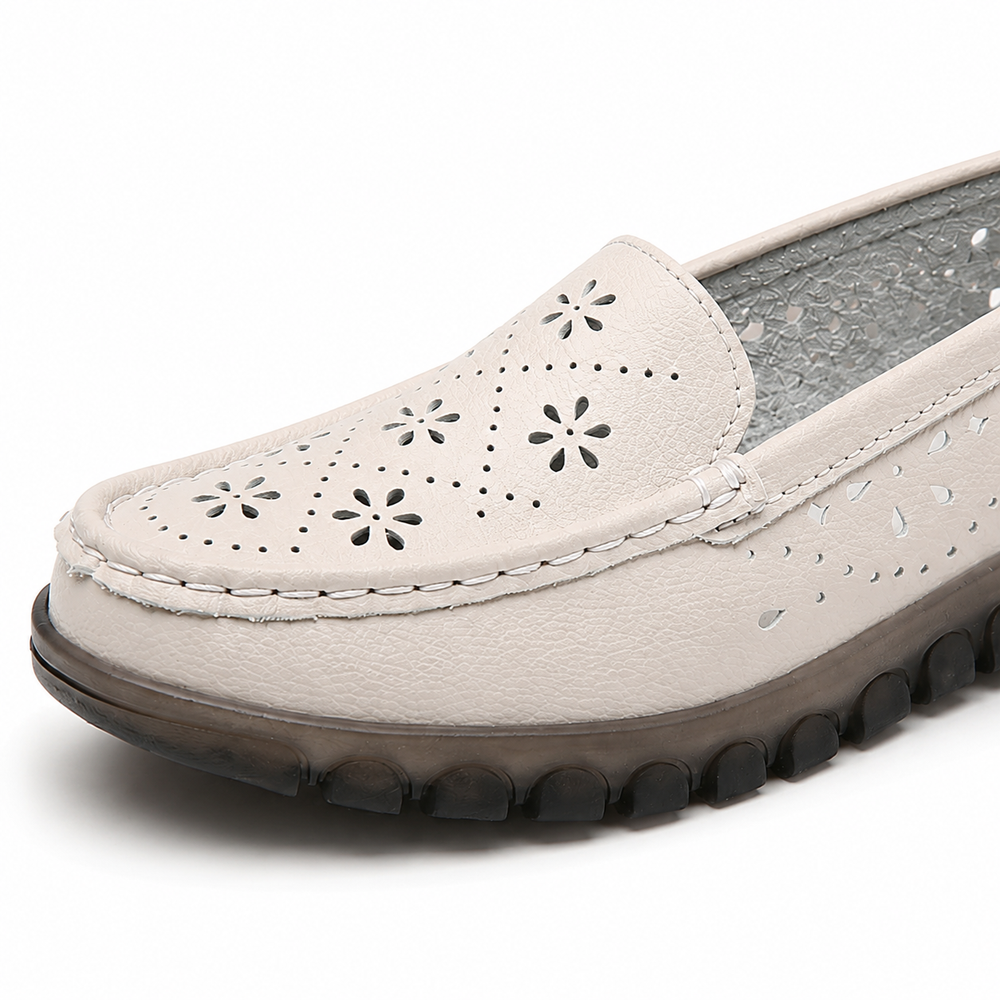 Salerno Orthopedic Loafers - Beige hollow