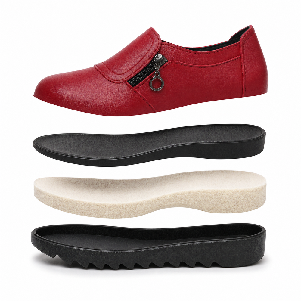 Trapani Orthopedic Flats - Red