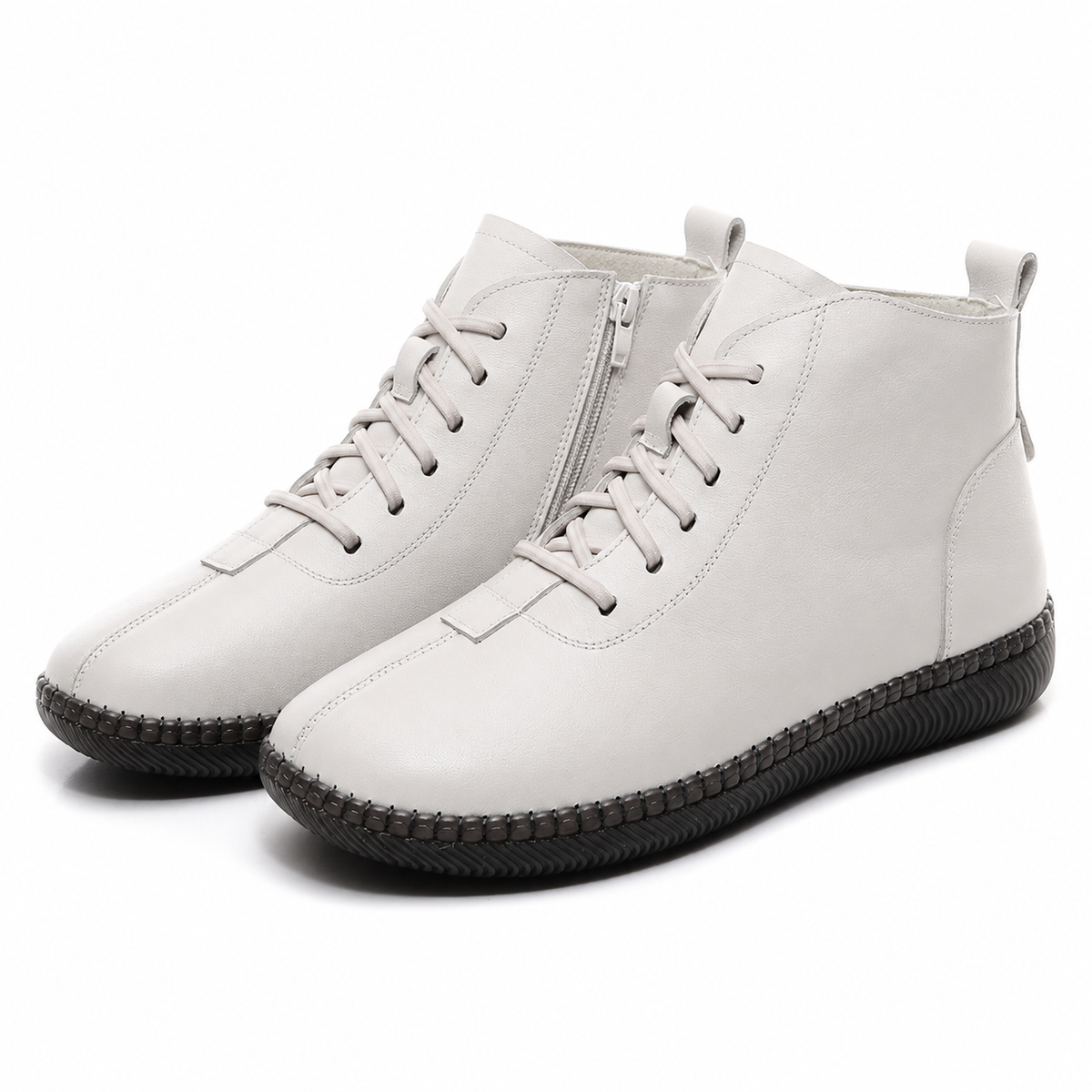 Asti Orthopedic Ankle Boots - White