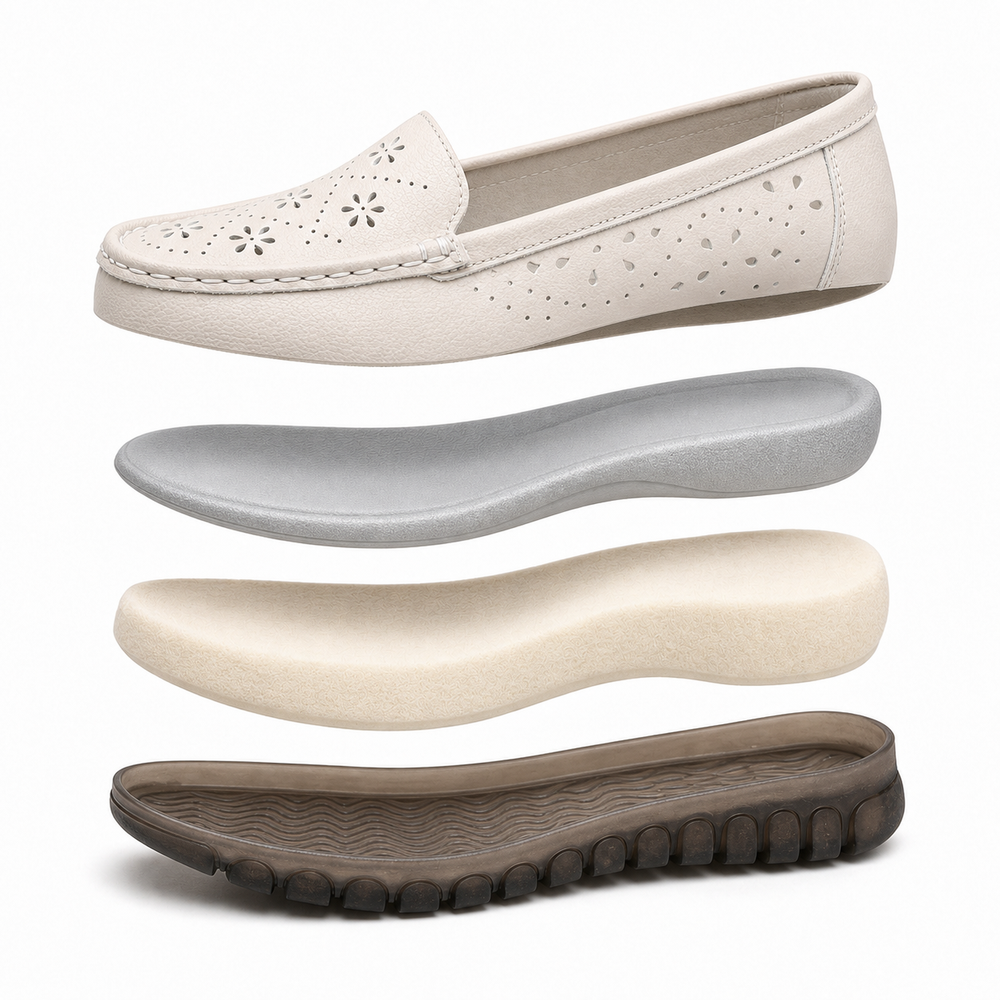 Salerno Orthopedic Loafers - Beige hollow