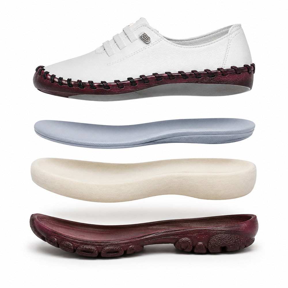 Padova Orthopedic Flats - White