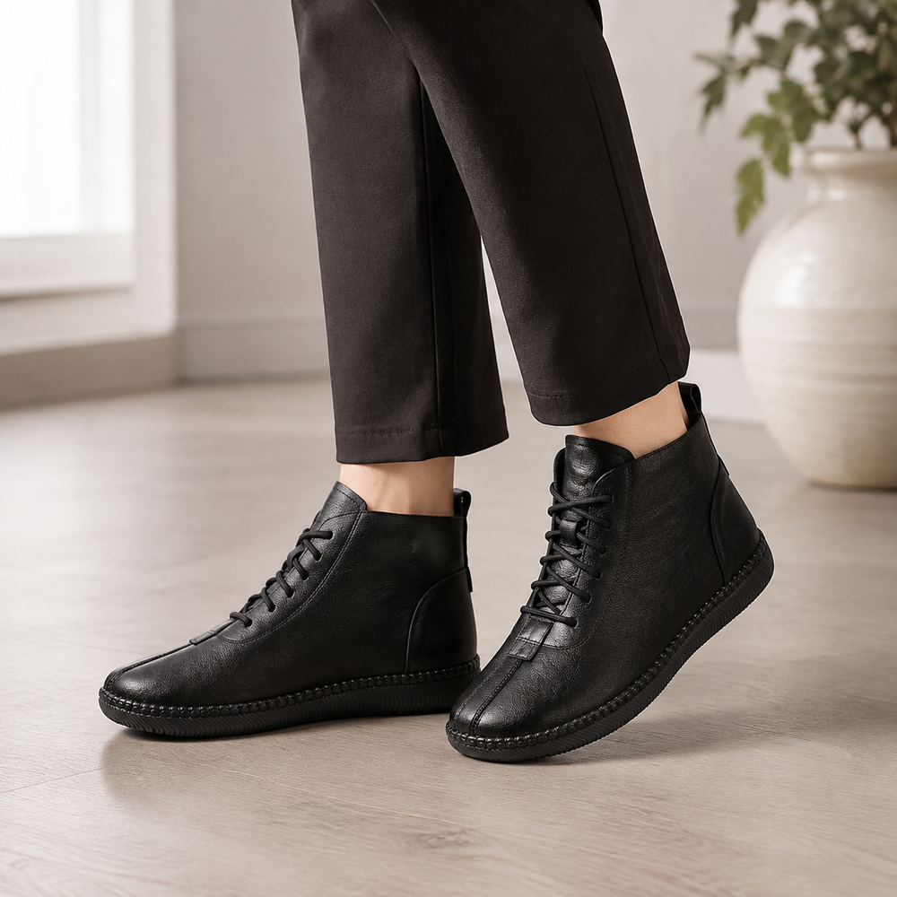 Asti Orthopedic Ankle Boots - Black