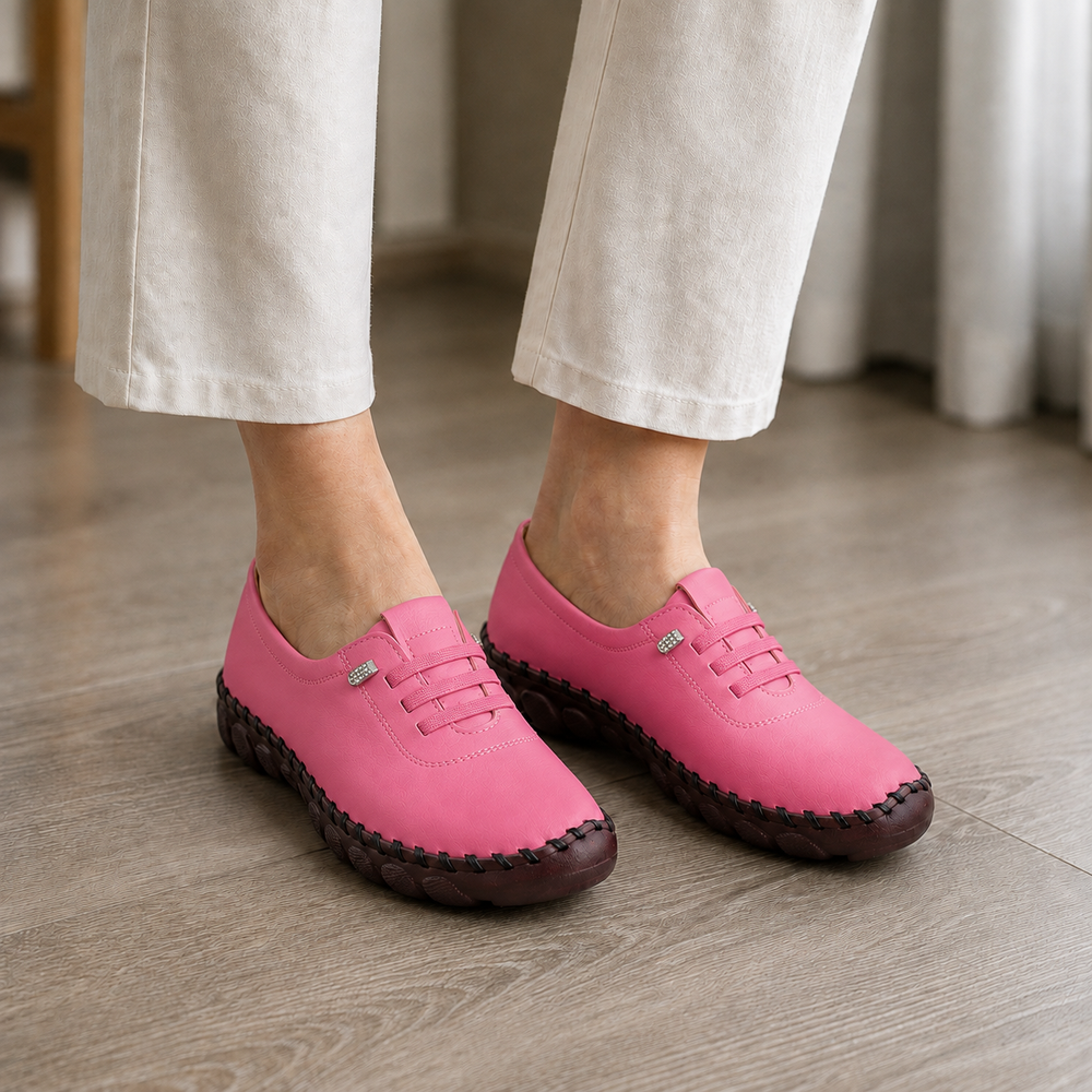 Parma Orthopedic Flats - Rose red