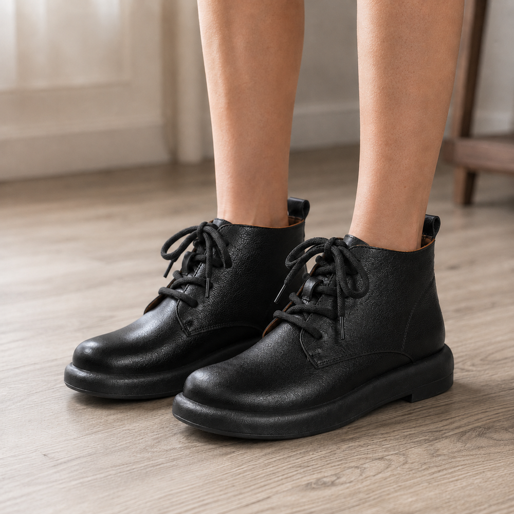 Treviso Orthopedic Ankle Boots - Black single lining