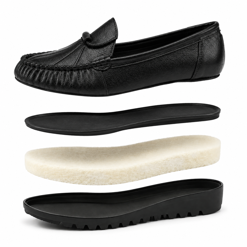 Messina Orthopedic Flats - Black